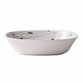 Ceramic serving bowl with gold accents for salads and appetizers 30 x 30 x 6cm
